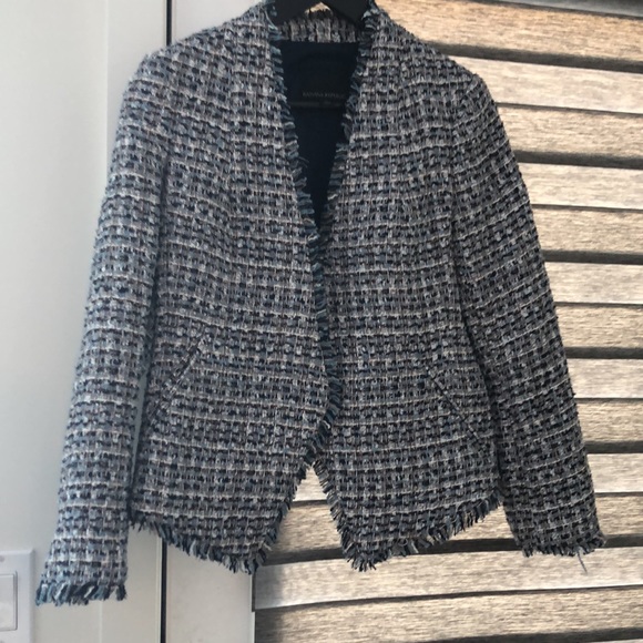 Tweed Blazer Blue w/Metallic Jacket Size 4 - Picture 7 of 7